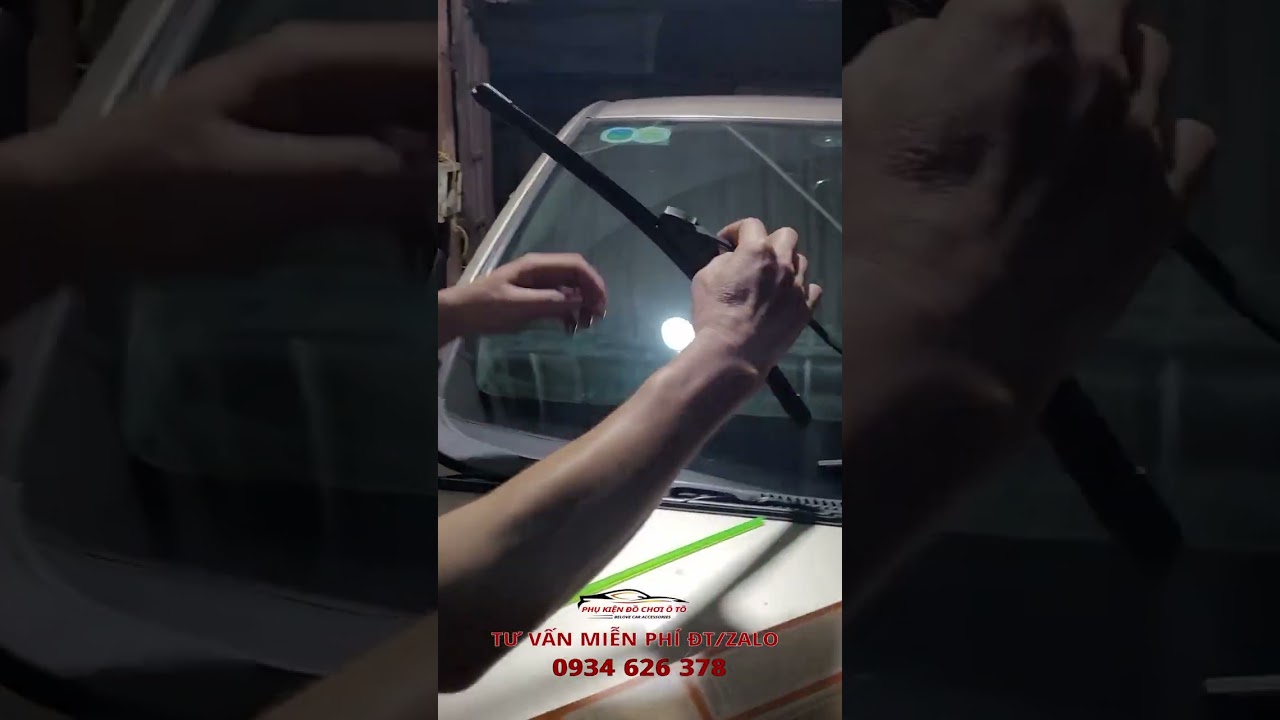 Hướng dẫn cách thay cần gạt mưa khung sắt lưỡi silicone