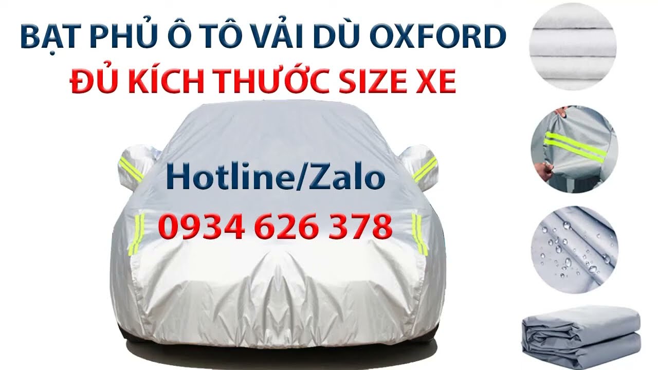 Mua Bạt Phủ Ô Tô Vải Dù Oxford Giá Rẻ Tại TPHCM - Hà Nội