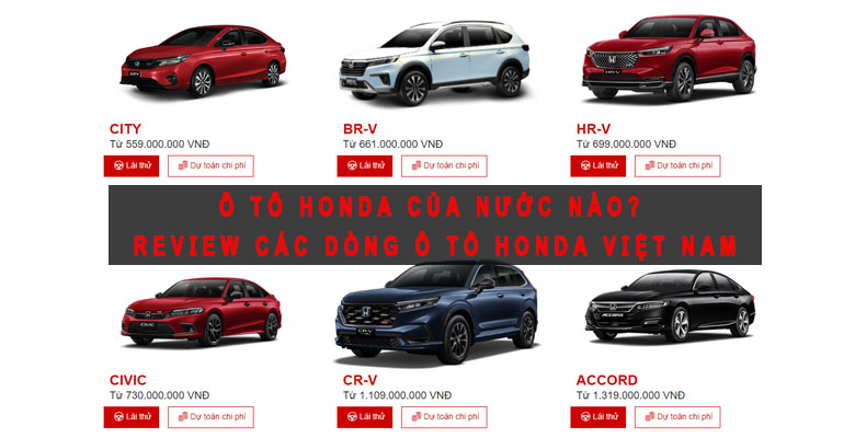 Ô tô honda của nước nào
