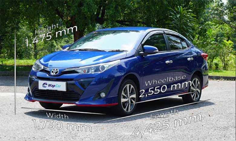 Kích thước xe Toyota Vios: Đánh giá xe Toyota Vios 2024