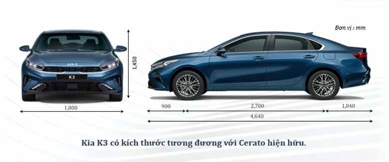 Kích thước Kia K3 2022: Đủ "chất" để chinh phục bạn?