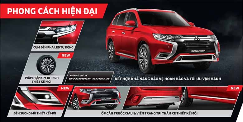 Kích thước xe Mitsubishi Outlander: Đánh giá chi tiết từng thông số từ A-Z