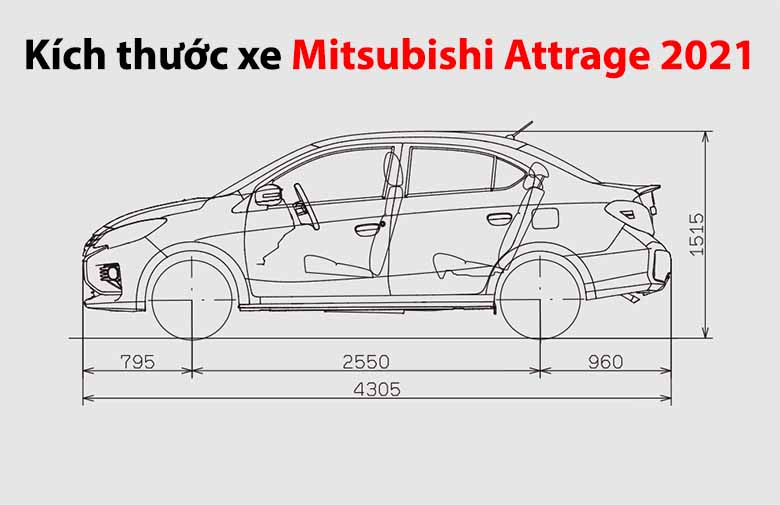 Kích thước xe Mitsubishi Attrage có phù hợp với nhu cầu của bạn?