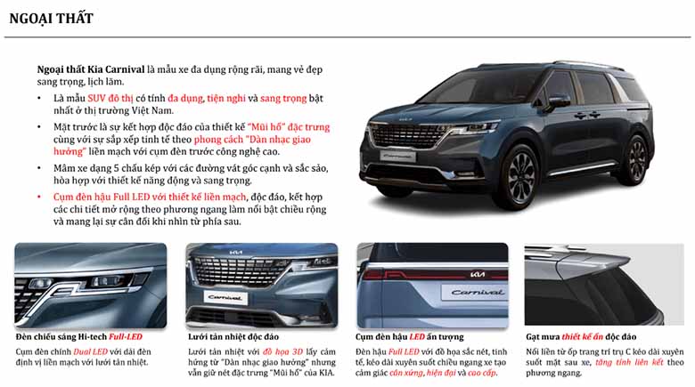 Kích thước Kia Carnival: Bí quyết cho những chuyến đi gia đình vui vẻ 