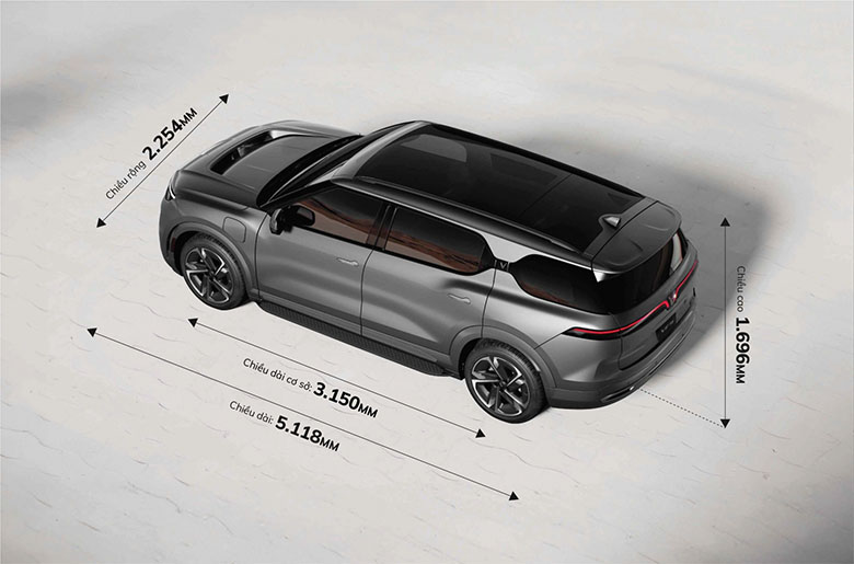 kích thước xe vinfast vf9
