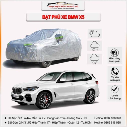 Bạt phủ xe BMW X5 3 lớp vải dù Oxford