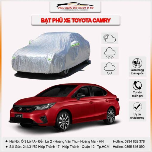Bạt Phủ Ô Tô Honda City 3 Lớp Vải Dù Oxford