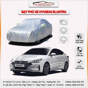 Bạt phủ xe ô tô Hyundai Elantra 3 lớp vải dù Oxford