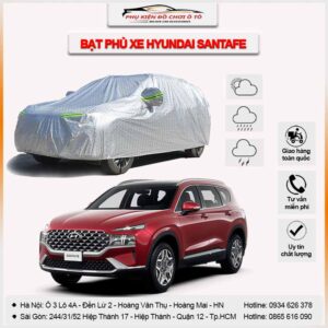 Bạt phủ xe Hyundai Santafe 3 lớp vải dù Oxford