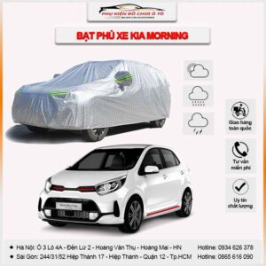 Bạt phủ xe ô tô Kia Morning 3 lớp vải dù Oxford