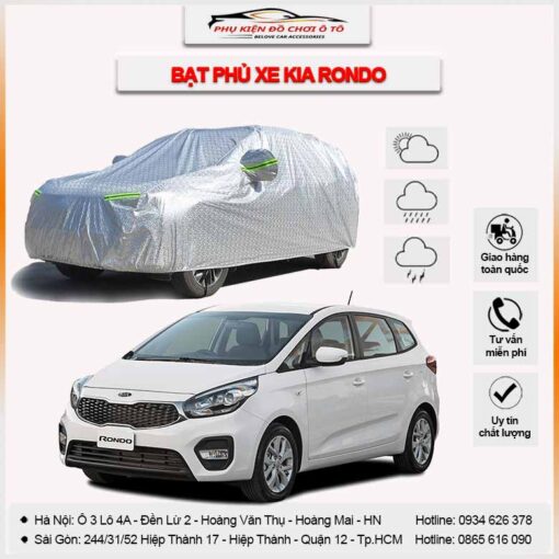 Bạt phủ xe Kia Rondo 3 lớp vải dù Oxford