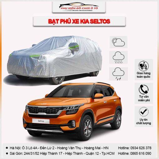 Bạt phủ xe Kia Seltos 3 lớp vải dù Oxford