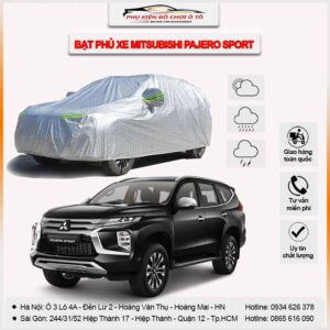 Bạt phủ xe Mitsubishi Pajero Sport 3 lớp vải dù Oxford