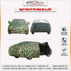 Bạt Phủ Ô Tô Rằn Ri 3 Lớp Cao Cấp