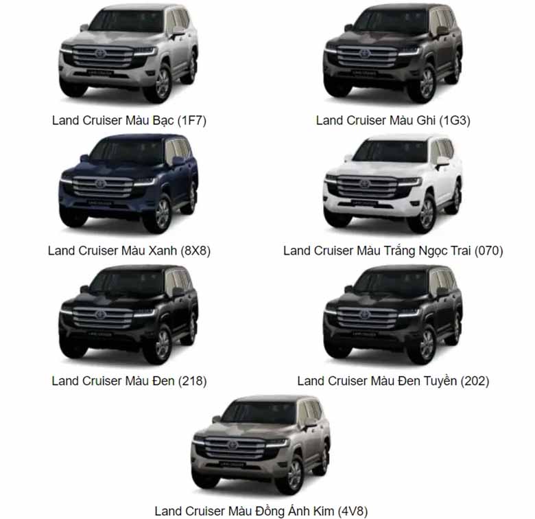 Kích Thước Xe Toyota Land Cruiser: Những Đặc Điểm Nổi Bật