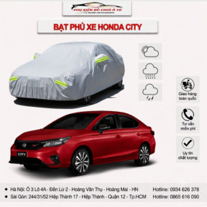 [Honda City] Bạt Phủ Ô Tô Honda City 3 Lớp Vải Dù Oxford