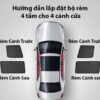 Rèm Che Nắng Xe Ô tô Bộ 4 Miếng Chống Tia UV