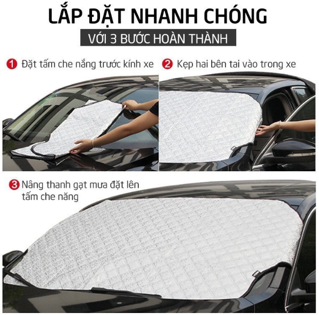 Cách lắp đặt bạt che nắng kính lái