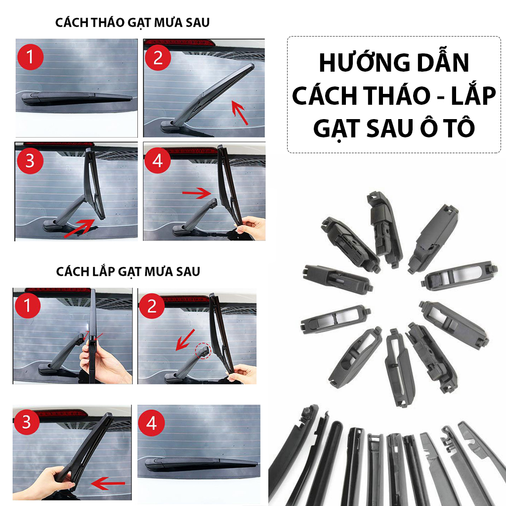 hướng dẫn tháo lắp, thay thế gạt mưa xe hơi